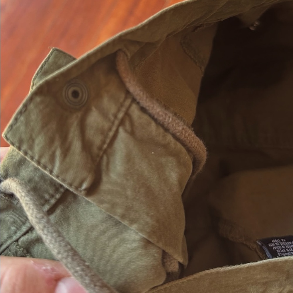 GAP Olive Green Womens Cargo Pants with Inner Waistband Drawstring - Picture 2 of 2